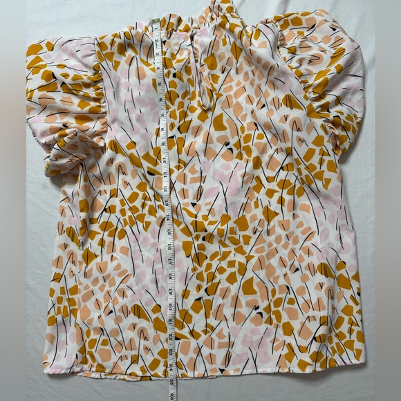 THML Abstract Pink and Yellow Blouse - Picture 3 of 4